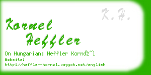 kornel heffler business card